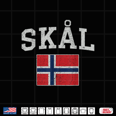 Design Skal Cheers in Norwegian Norway Funny Saying Norge Gift Shirt