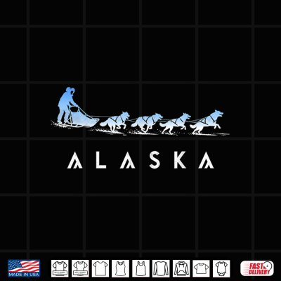 Design Sled Dogs Team Silhouette Adventure in Alaska Shirt