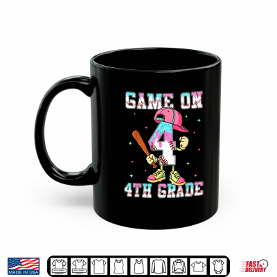 Mug 4th Grade Back to School Baseball Drip Ice Cream Game On Shirt