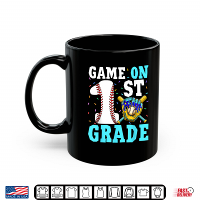 Mug Back to School First 1st Grade Baseball Drip Ice Cream Shirt