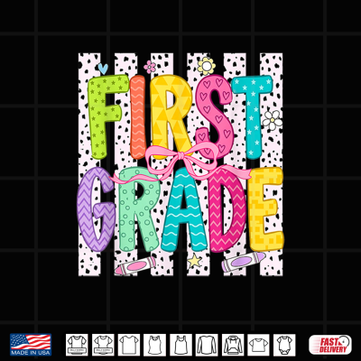 Design 1st Day of First Grade Teacher Kid Back to School 1st Grade Shirt