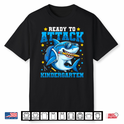 Back To School First Day Ready To Kindergarten Shark Shirt
