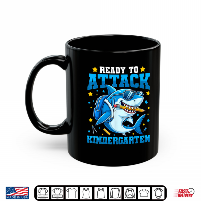 Mug Back to School First Day Ready to Kindergarten Shark Shirt