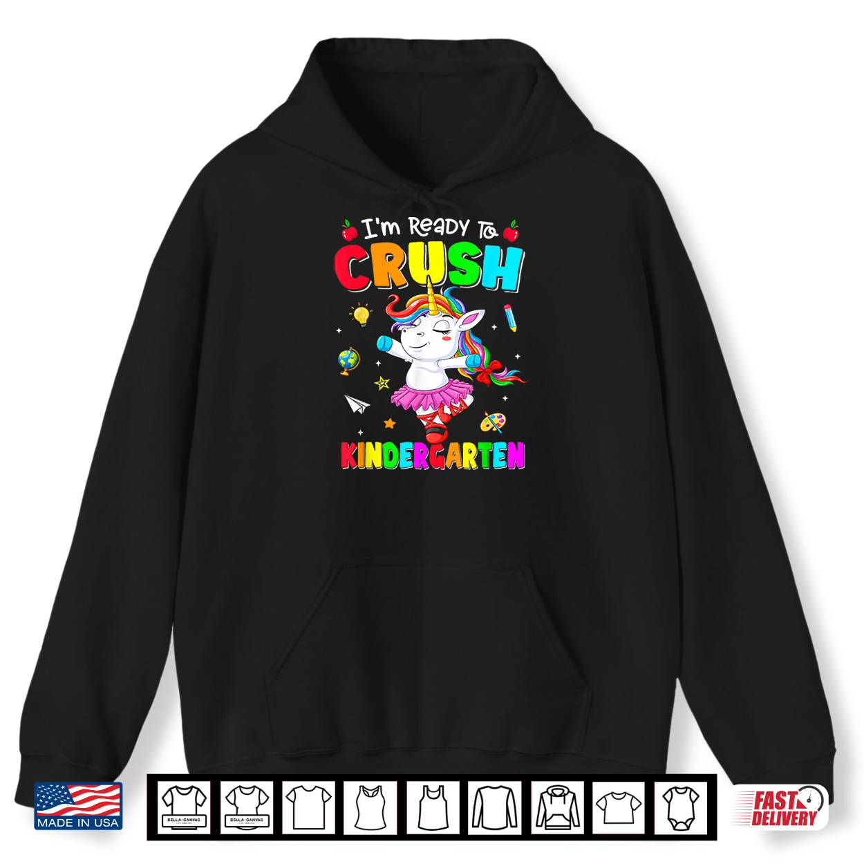 Back To School I’M Ready To Crush Kindergarten Unicorn Kid Shirt Back To School I’M Ready To Crush Kindergarten Unicorn Kid Shirt