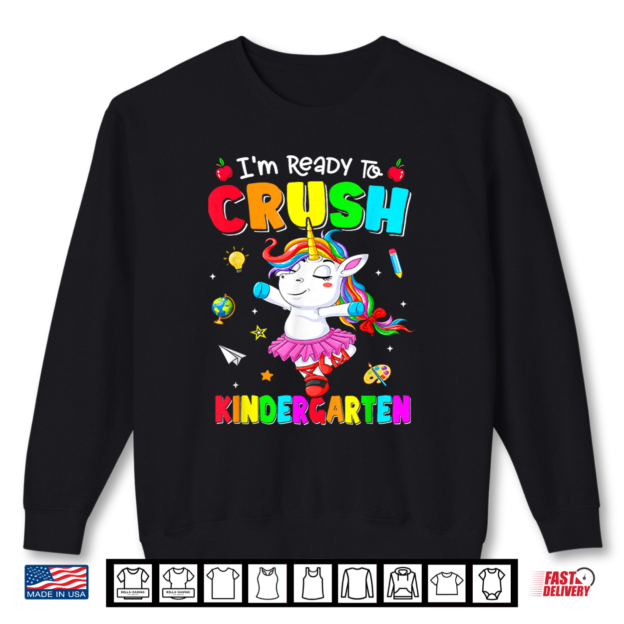 Back To School I’M Ready To Crush Kindergarten Unicorn Kid Shirt Back To School I’M Ready To Crush Kindergarten Unicorn Kid Shirt