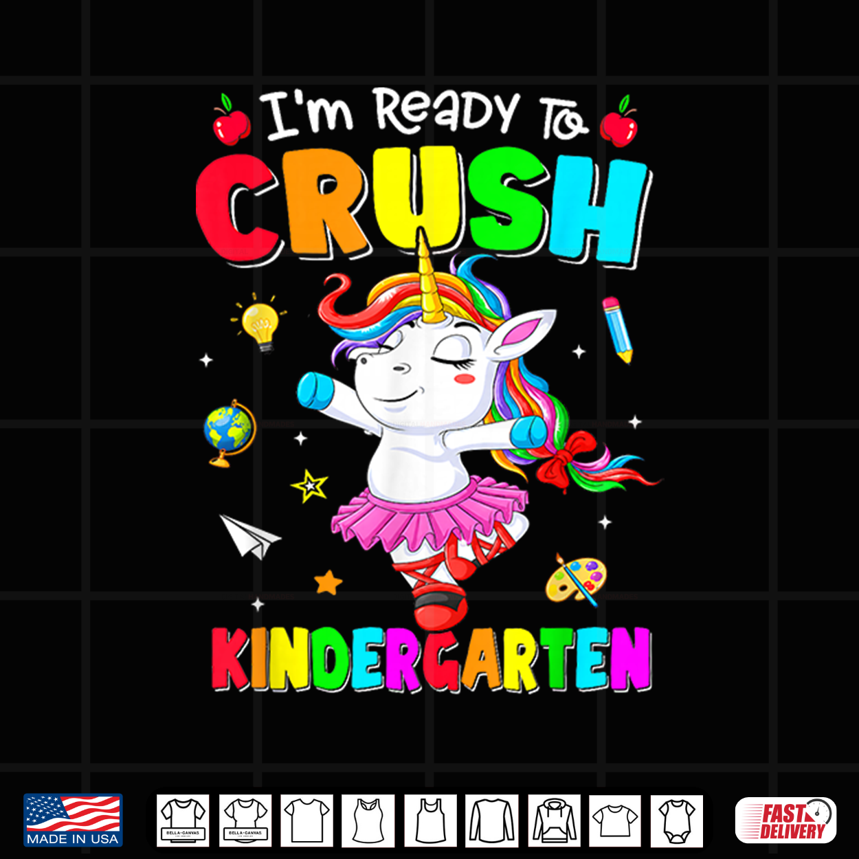 Back To School I’M Ready To Crush Kindergarten Unicorn Kid Shirt Back To School I’M Ready To Crush Kindergarten Unicorn Kid Shirt