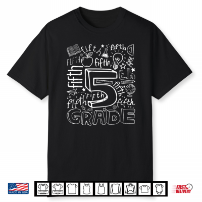 Back To School Typography Fifth 5Th Grade Team Teacher Kid Shirt