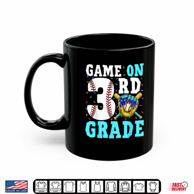 Mug Back to School Third 3rd Grade Baseball Drip Ice Cream Shirt