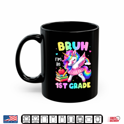 Mug Bruh Im in 1st Grade Dab Unicorn Kid Back to School Shirt