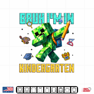 Bruh I'M In Kindergarten Dabbing Kid Gamer Back To School Shirt 4 Design Bruh Im in Kindergarten Dabbing Kid Gamer Back to School Shirt