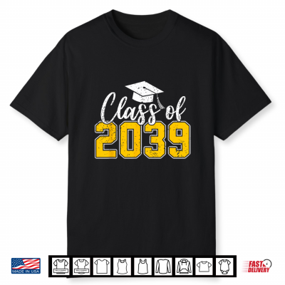 Class Of 2039 Grow With Me Funny Kindergarten Back To School Shirt