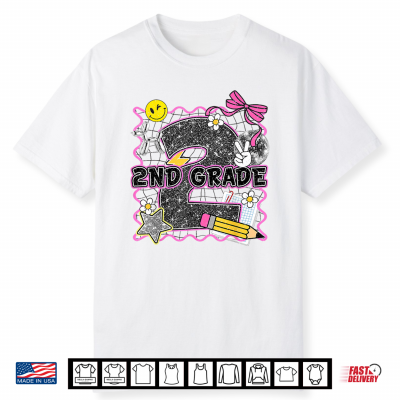 Cute 2Nd Grade Bow Back To School Second Grade Teacher Shirt