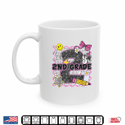 Mug Cute 2nd Grade Bow Back to School Second Grade Teacher Shirt