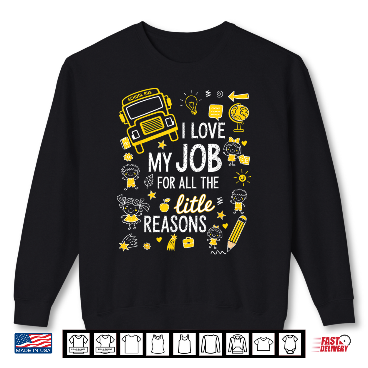 Funny Bus Driver I Love My Job Little Reasons Back To School Shirt Funny Bus Driver I Love My Job Little Reasons Back To School Shirt