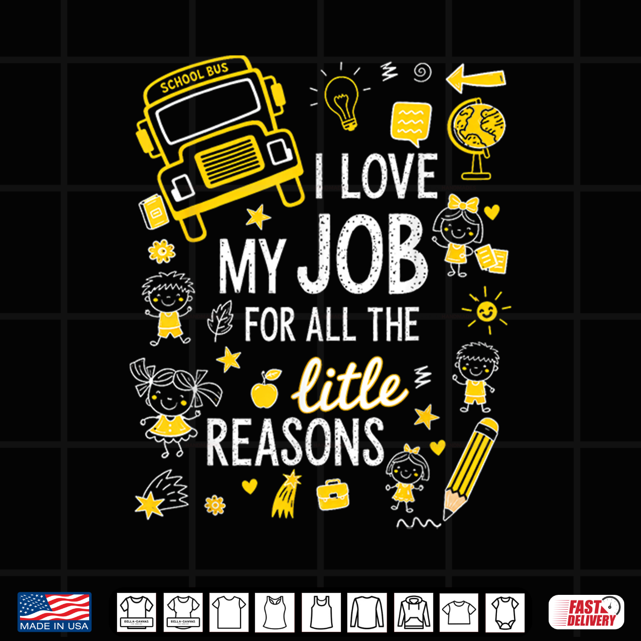 Funny Bus Driver I Love My Job Little Reasons Back To School Shirt Funny Bus Driver I Love My Job Little Reasons Back To School Shirt