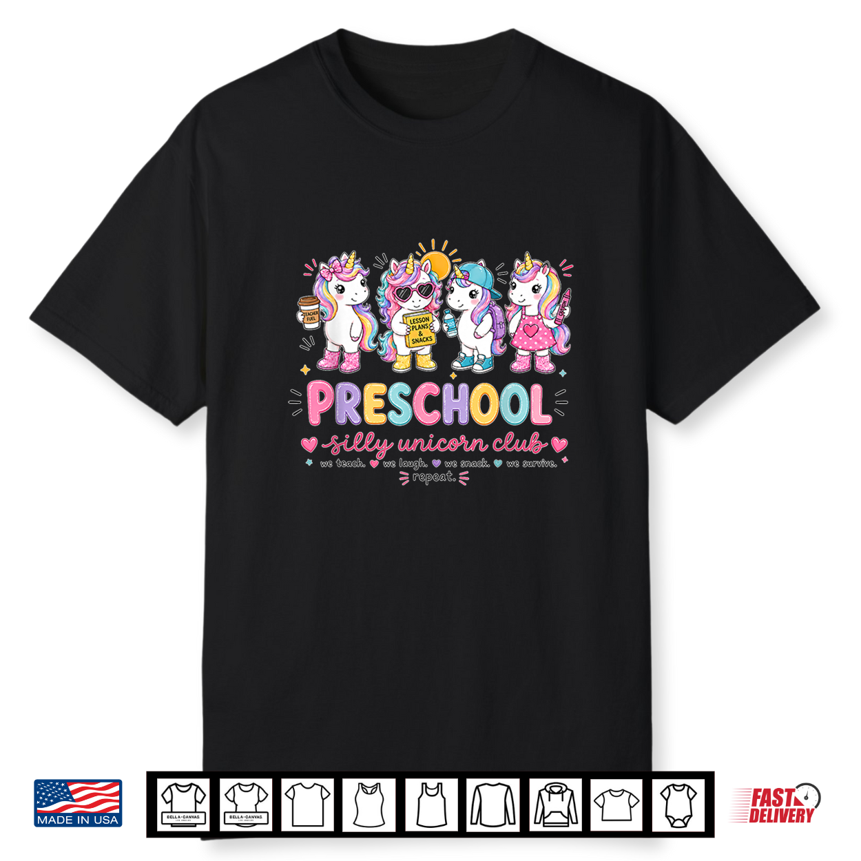 Preschool Unicorn Club Teacher Shirt Cute Back To School Shirt Preschool Unicorn Club Teacher Shirt Cute Back To School Shirt