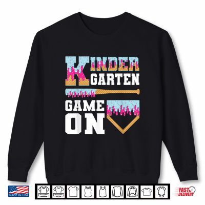 Sweatshirt Kindergarten Back to School Baseball Drip Ice Cream Game On Shirt