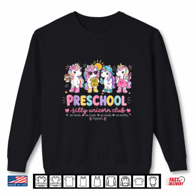 Preschool Unicorn Club Teacher Shirt Cute Back To School Shirt 2 Sweatshirt Preschool Unicorn Club Teacher Shirt Cute Back to School Shirt
