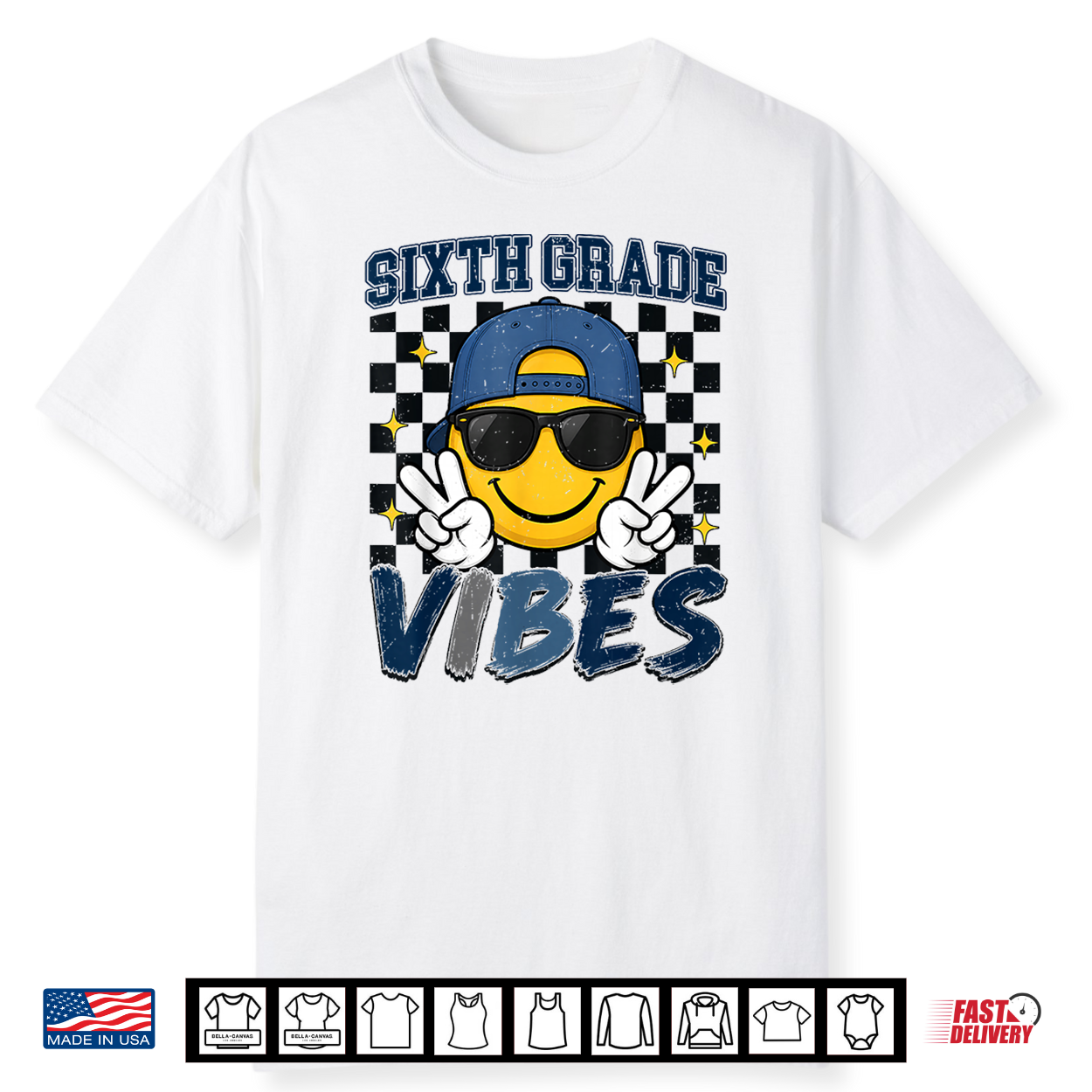 Retro Sixth Grade Vibes Back To School 6Th Grade Kid Shirt Retro Sixth Grade Vibes Back To School 6Th Grade Kid Shirt
