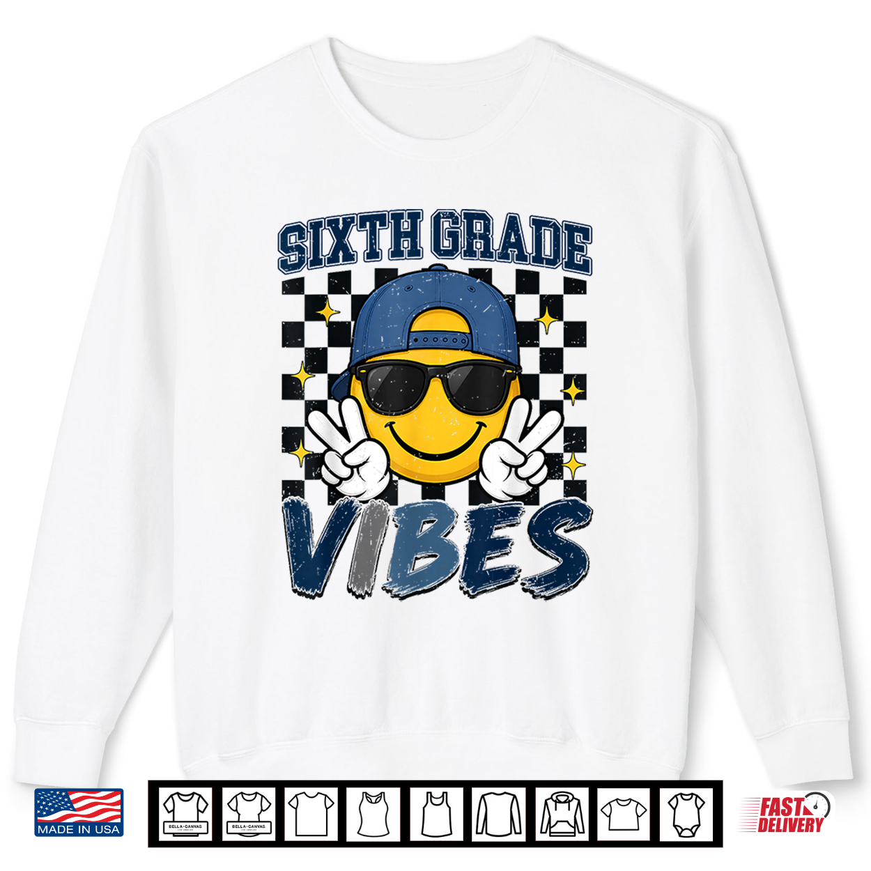 Retro Sixth Grade Vibes Back To School 6Th Grade Kid Shirt Retro Sixth Grade Vibes Back To School 6Th Grade Kid Shirt