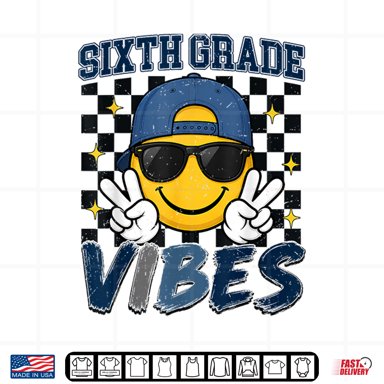 Retro Sixth Grade Vibes Back To School 6Th Grade Kid Shirt Retro Sixth Grade Vibes Back To School 6Th Grade Kid Shirt