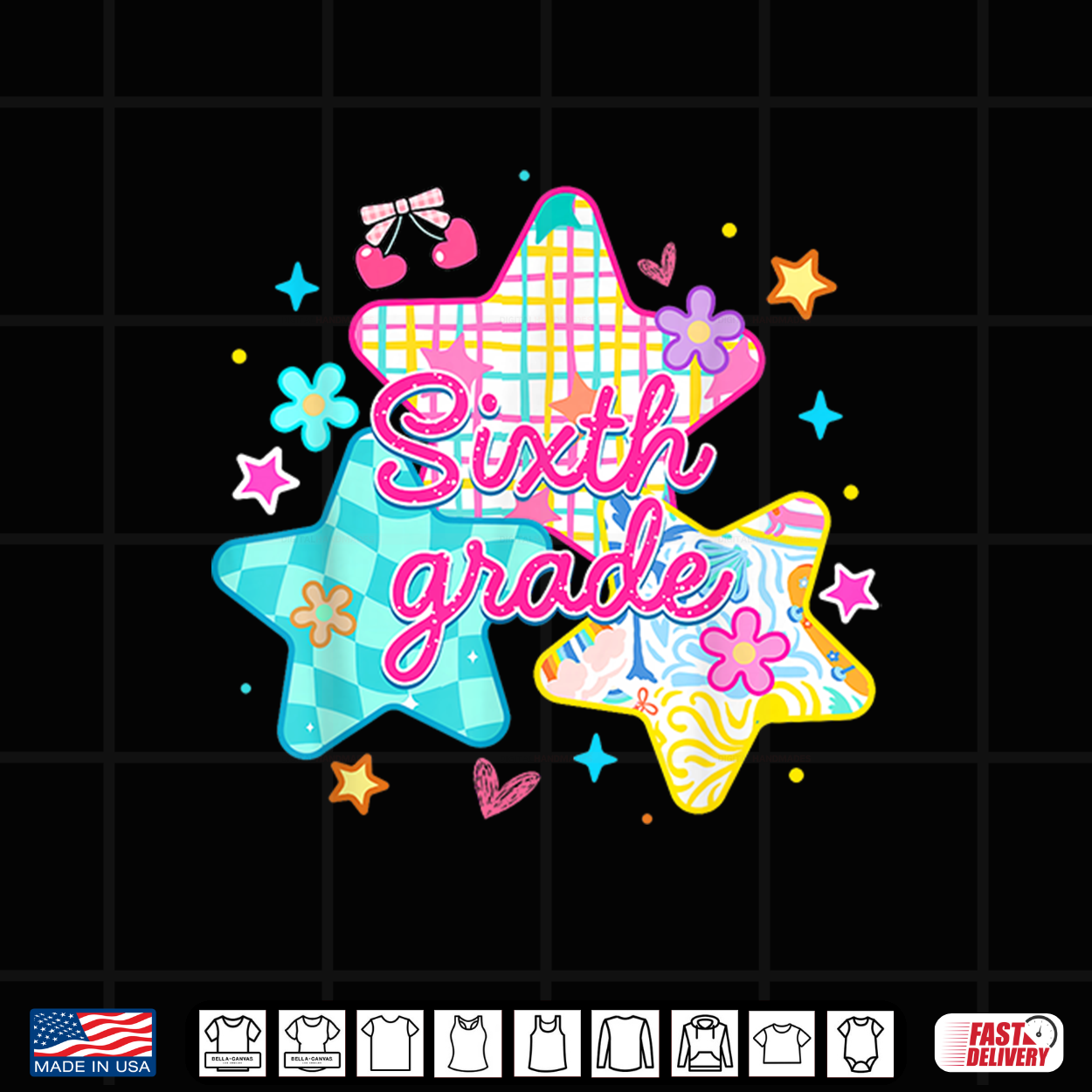 Sixth Grade Coquette Star Back To School 6Th Grade Kid Shirt Sixth Grade Coquette Star Back To School 6Th Grade Kid Shirt