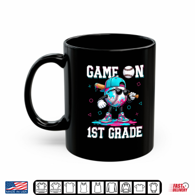 Mug 1st Grade Back to School Baseball Drip Ice Cream Game On Shirt