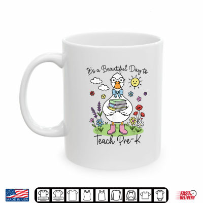 Mug Back to School First Day Goose Pre K Preschool Teacher Shirt