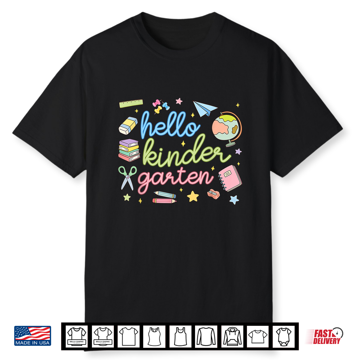 Back To School First Day Hello Kindergarten Teacher Shirt Back To School First Day Hello Kindergarten Teacher Shirt