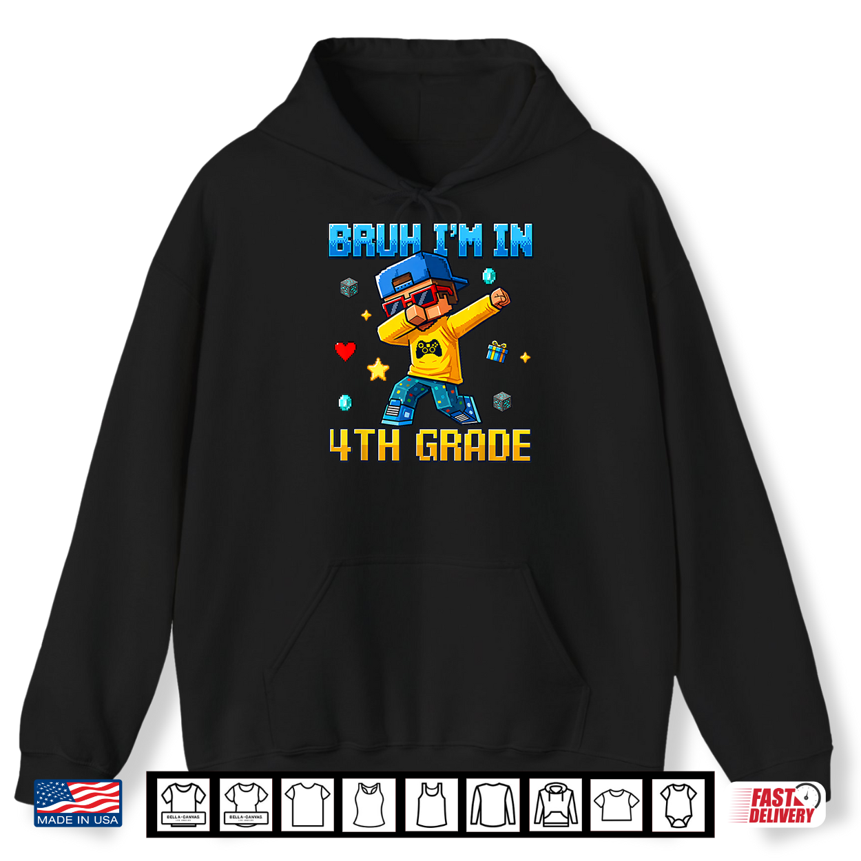 Bruh I’M In 4Th Grade Dabbing Kid Gamer Back To School Shirt Bruh I’M In 4Th Grade Dabbing Kid Gamer Back To School Shirt