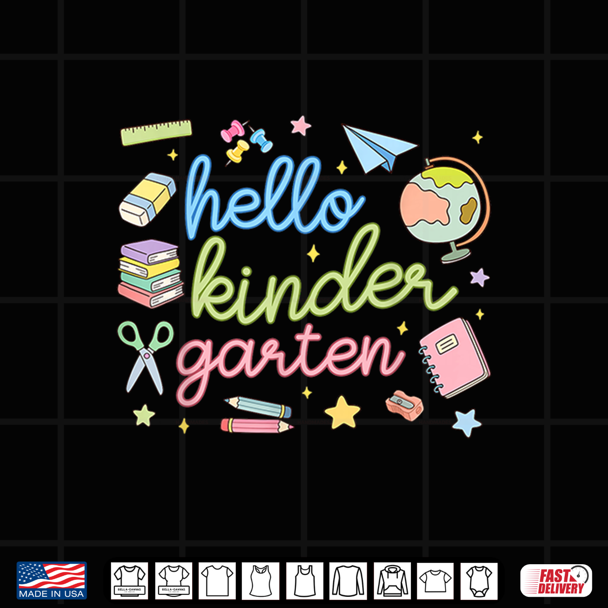 Back To School First Day Hello Kindergarten Teacher Shirt Back To School First Day Hello Kindergarten Teacher Shirt