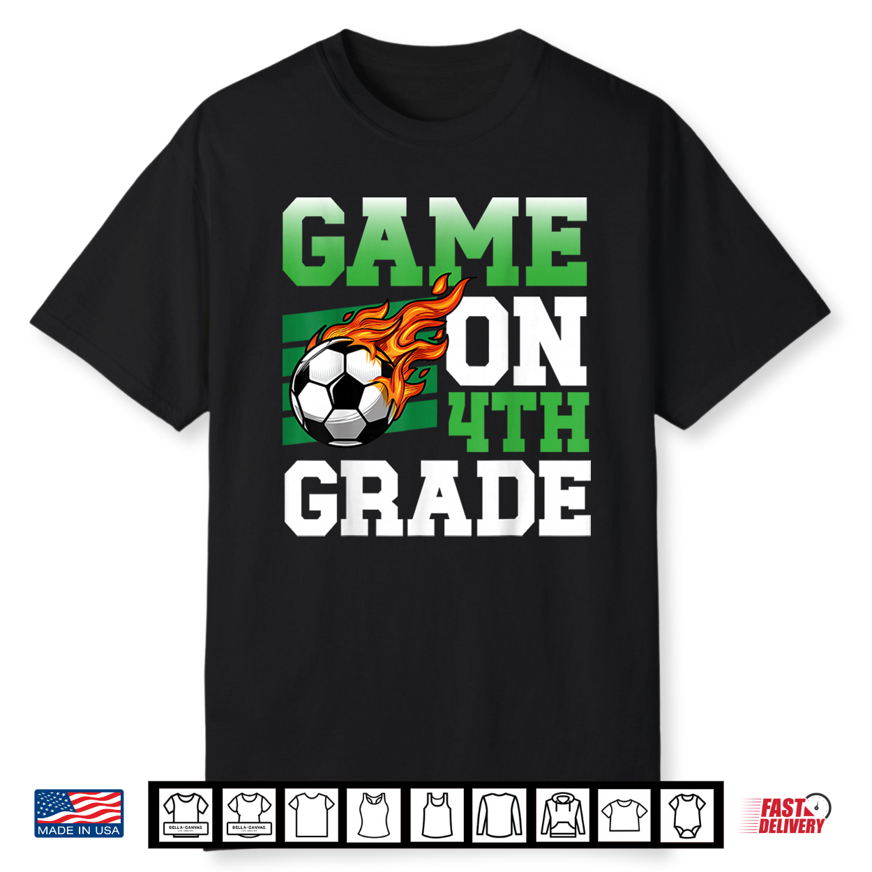 Funny Game On 4Th Grade Soccer Player Back To School Kid Shirt Funny Game On 4Th Grade Soccer Player Back To School Kid Shirt