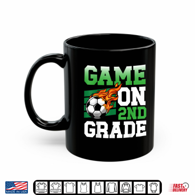 Mug Funny Game On 2nd Grade Soccer Player Back to School Kid Shirt
