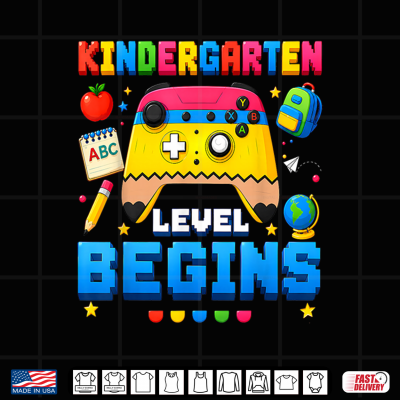 Design Kindergarten Kid First Day of School Gaming Back to School Shirt