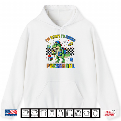 Hoodie Preschool Dinosaur Dino T rex Back to School Kid Shirt