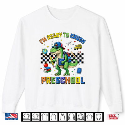 Sweatshirt Preschool Dinosaur Dino T rex Back to School Kid Shirt