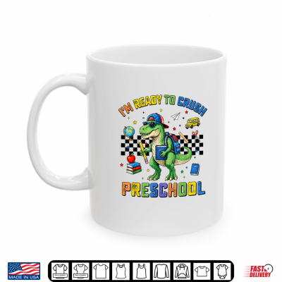 Mug Preschool Dinosaur Dino T rex Back to School Kid Shirt