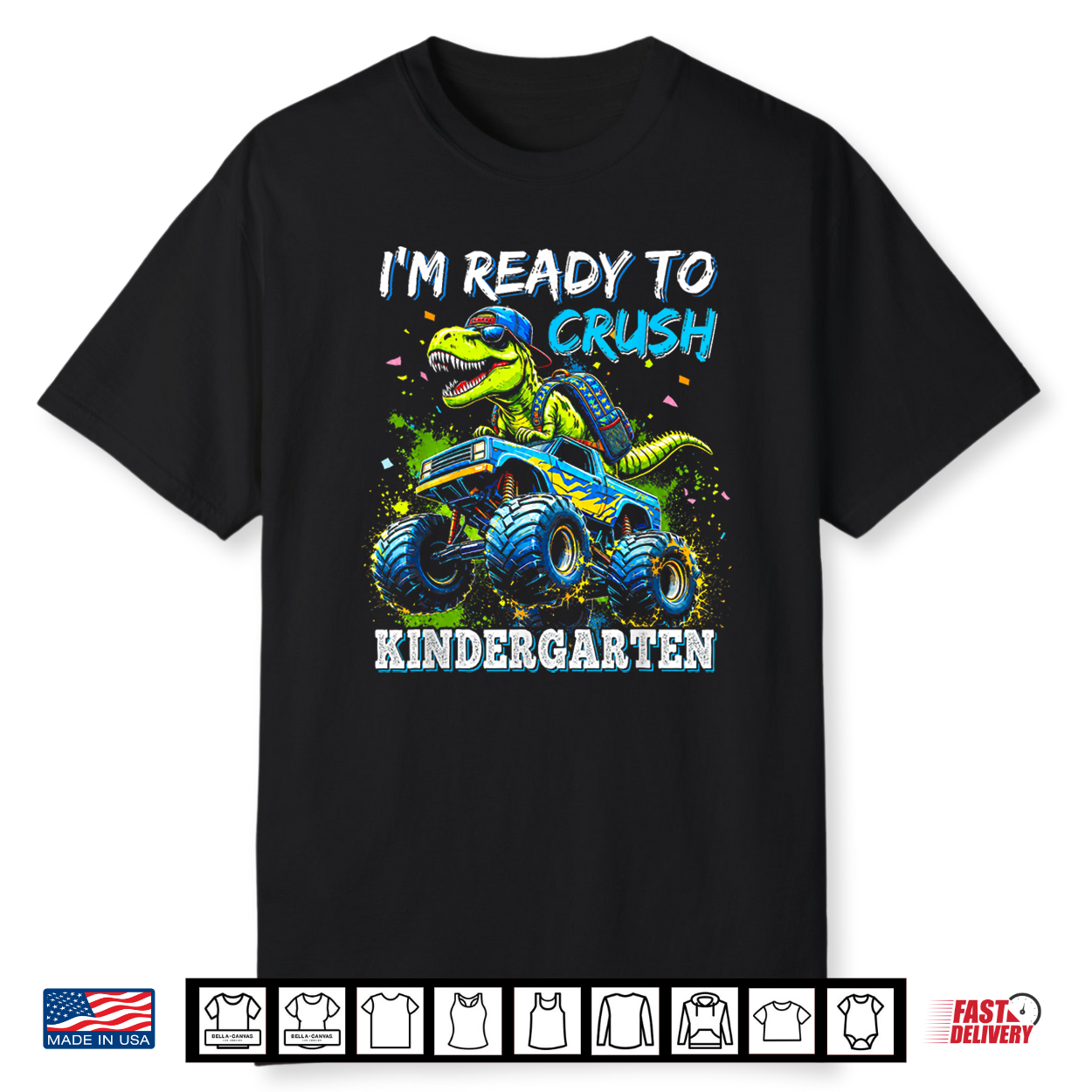 Ready To Crush Kindergarten First Day Of School Dinosaur Kid Shirt Ready To Crush Kindergarten First Day Of School Dinosaur Kid Shirt