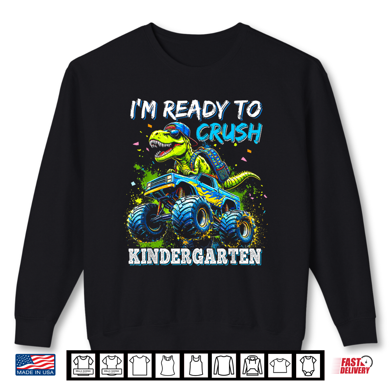 Ready To Crush Kindergarten First Day Of School Dinosaur Kid Shirt Ready To Crush Kindergarten First Day Of School Dinosaur Kid Shirt
