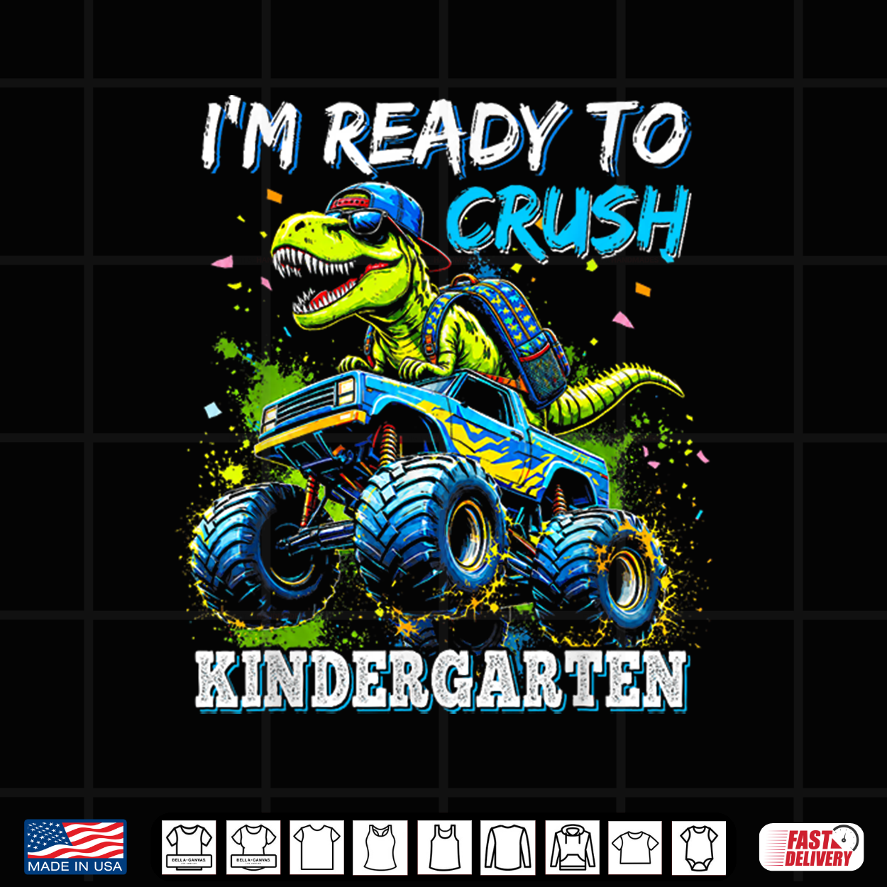 Ready To Crush Kindergarten First Day Of School Dinosaur Kid Shirt Ready To Crush Kindergarten First Day Of School Dinosaur Kid Shirt