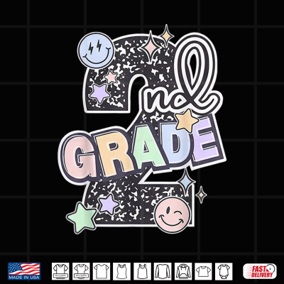 Design Second Grade 2nd Grade Composition Notebook Teacher Shirt