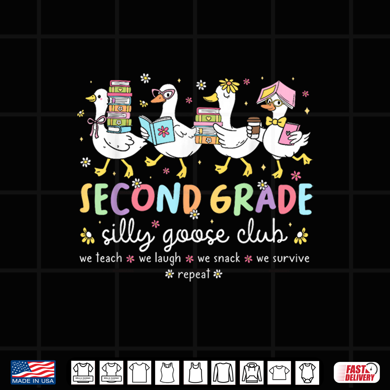 Second Grade Goose Silly Teacher Funny Goose Back To School Shirt Second Grade Goose Silly Teacher Funny Goose Back To School Shirt