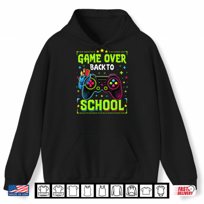 Hoodie Vintage Game Over Back to School Gaming Gift for Kid Shirt