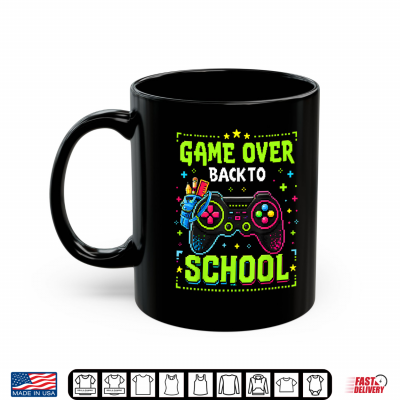 Mug Vintage Game Over Back to School Gaming Gift for Kid Shirt