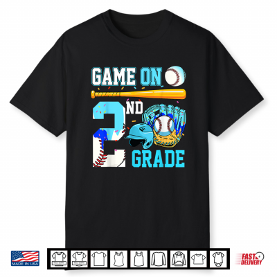2Nd Grade Baseball Back To School Second Grade Kid Shirt