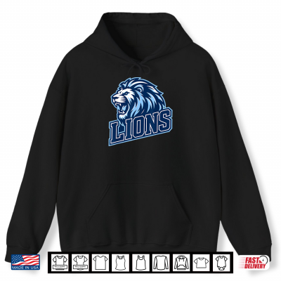 Hoodie Lions Mascot Back to School Team Spirit Shirt