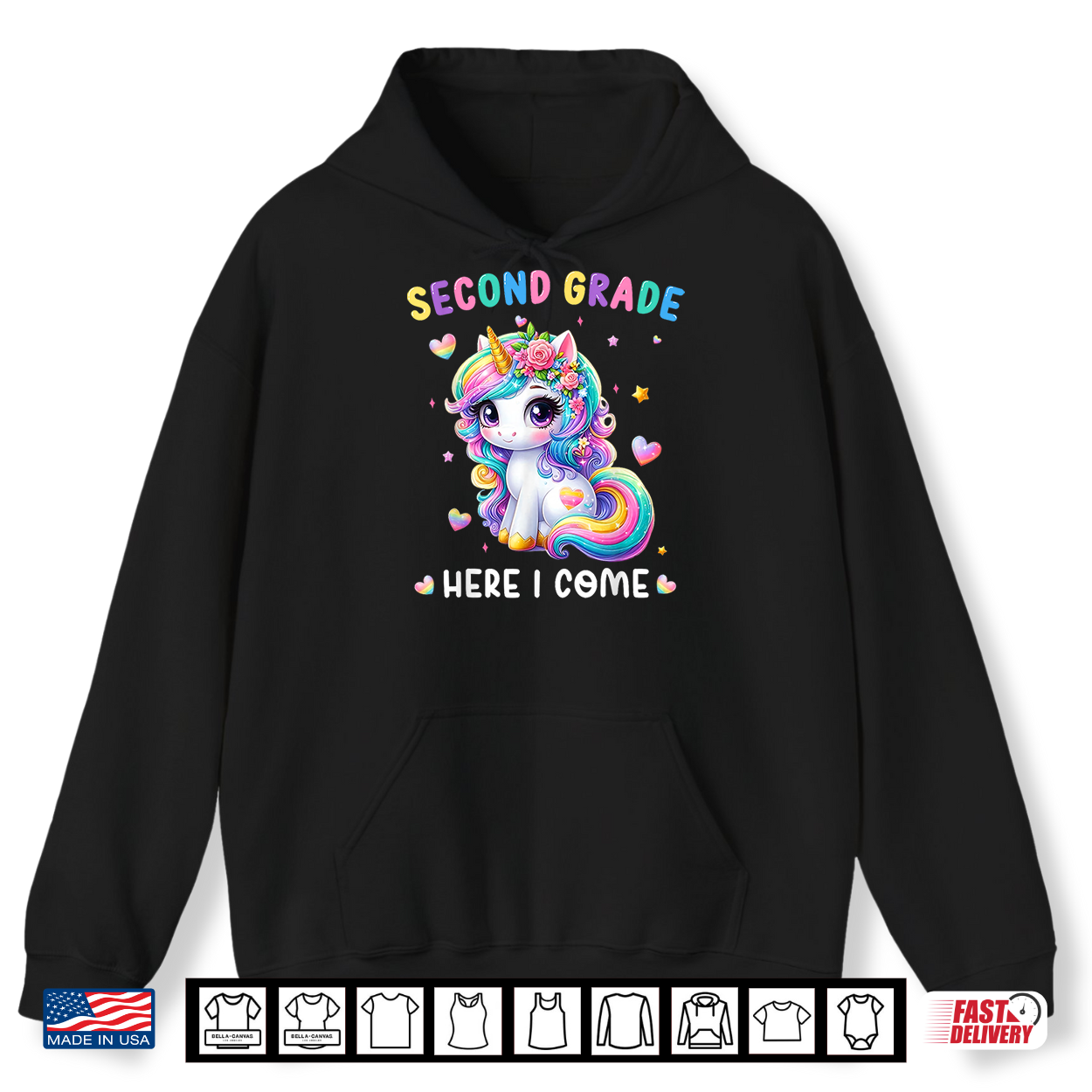 Second Grade Here I Come Cute Unicorn Back To School Shirt Second Grade Here I Come Cute Unicorn Back To School Shirt