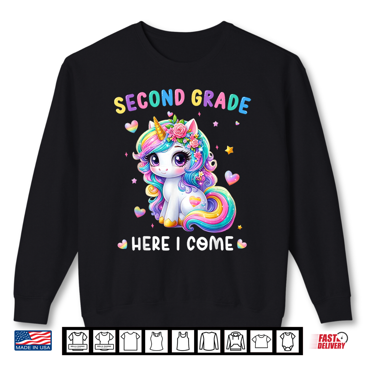 Second Grade Here I Come Cute Unicorn Back To School Shirt Second Grade Here I Come Cute Unicorn Back To School Shirt