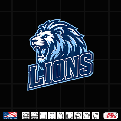 Design Lions Mascot Back to School Team Spirit Shirt
