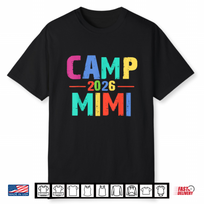 Camp Vintage Mimi 2026 Grandma Camp Camping Summer Vacation Shirt